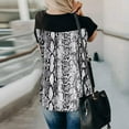 thumbnail image 4 of Pompotops Fashion Women Short Sleeve O-Neck Printed Pachwork Pockets Tops Blouse, 4 of 6