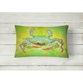 thumbnail image 2 of Carolines Treasures 8357PW1216 Bright Green Blue Crab Canvas Fabric Decorative Pillow, 12H x16W, multicolor, 2 of 3