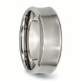 thumbnail image 4 of Bague en Titane à Bord Biseauté, Concave 8mm Brossée et Polie, Taille 11, 4 of 6