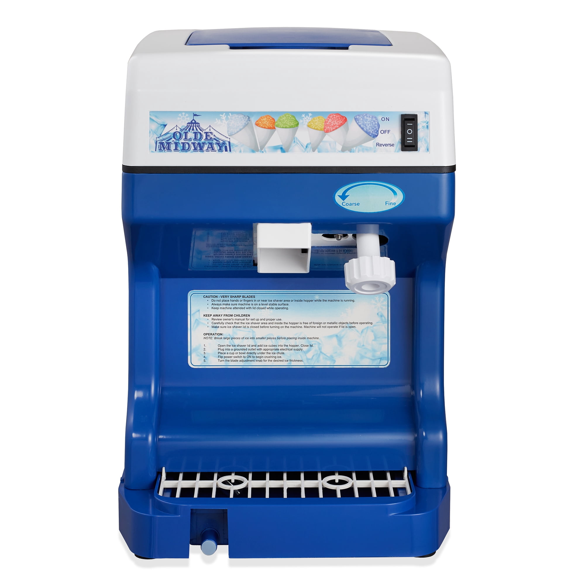 Olde Midway Shaved Ice Machine, Commercial Snow Cone Maker