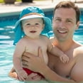 thumbnail image 3 of Aqua SwimSchool Sunshade Legionnaire Bucket Hat with Sun Shield for Infants, Blue, 3 of 7