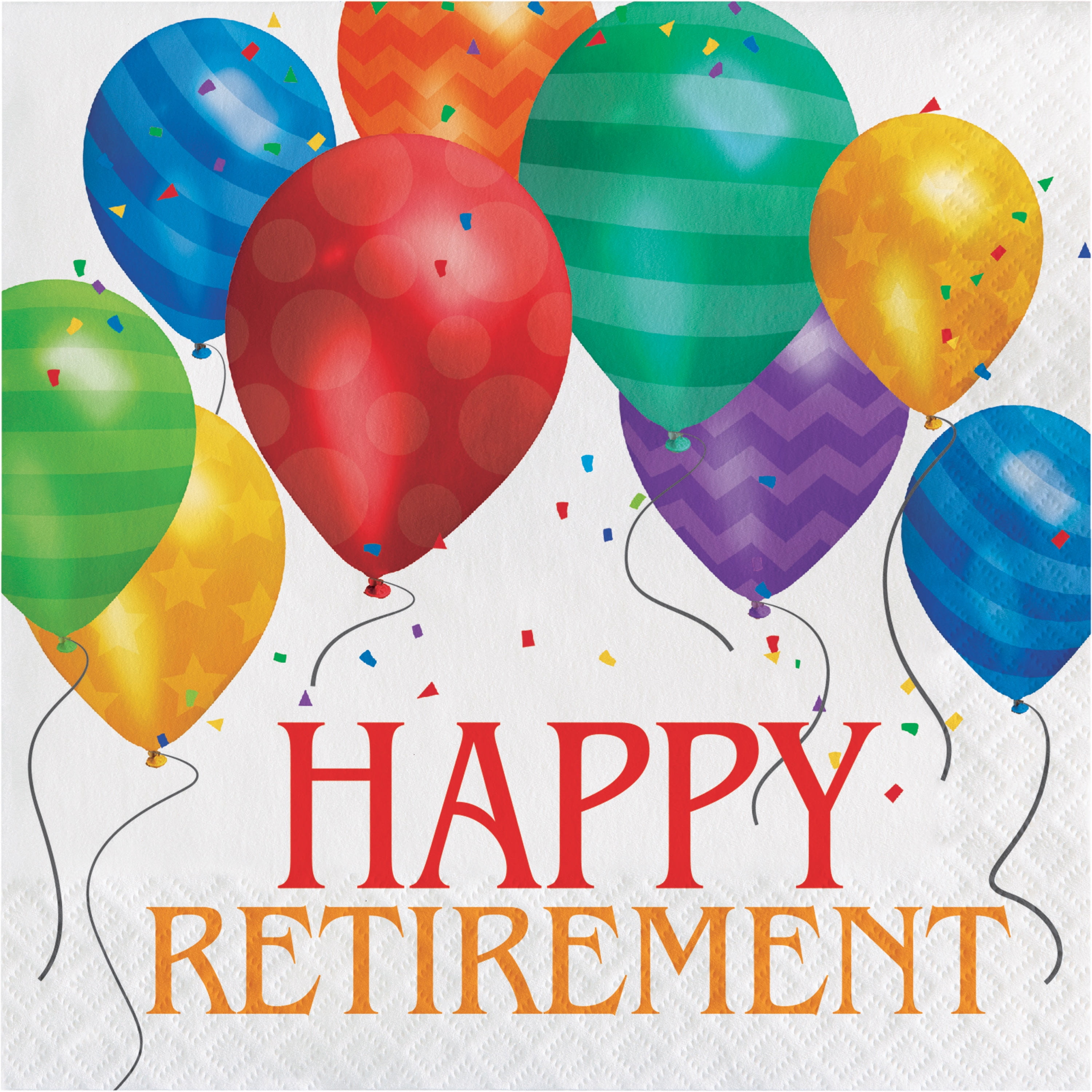 Balloon Blast Happy Retirement Lunch Napkins,Pack of 16 EA Walmart