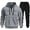 Light Gray, variant on Sweatsuits for Men 2 Pcs Hoodie Men's Jogging Tracksuit Set Athletic Suit Set Light Gray M