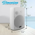 thumbnail image 2 of Pyle PDWR61BTWT Bluetooth Indoor Outdoor 6.5 Inch Speaker System, White (2 Pack), 2 of 8