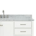 thumbnail image 5 of Ariel Cambridge 67 Inch Single Oval Sink Vanity With Carrara White Marble Countertop With 0.75 Edge In White, 5 of 10