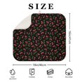 thumbnail image 4 of Black Christmas Cherry Pattern Dish Drying Mat for Kitchen 1 Pack, Ultra Absorbent Microfiber Dishes Drainer Mats,16x18in(41x46cm), 4 of 6