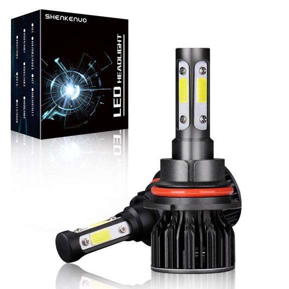 4-Sides 9007 Headlights 8000K Ice Blue for Dodge Ram 1500 2500 2003 2004 2005 Hi-Low Beam,2pc