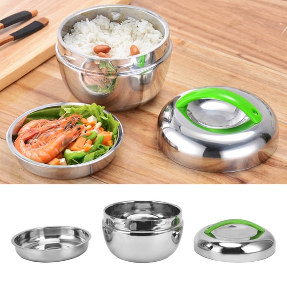 Almuerzo de Lonchera aislada de acero receptor inoxidable de Alimentos Térmicos de Doble Pared Con compartimento y Tapa 1.3L / 44oz