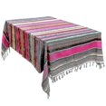 thumbnail image 1 of Mexican Blanket Striped Tassel Tablecloth 59 X 84 Inch For Mexican Wedding Party Decorations, Large, 1 of 4