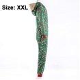 thumbnail image 2 of Pyjama une Pièce à Capuche avec Fermeture Éclair, Tenue de Maison à Manches Longues, Imprimé Élan pour Adultes, 2 of 5