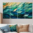 thumbnail image 1 of Designart "Gleaming Ink in Green and Yellow I" Abstract Collages Multipanel Wall Art Set - Modern Green Abstract Gallery Wall Set For Home Decor, 1 of 6