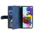 thumbnail image 5 of Nalacover Zipper Wallet Case For Samsung Galaxy A53 5G,360 Protection Luxury PU Leather Flip 9 Credit Card Slots and 2 Cash Pockets Holder Magnetic Cover with Detachable Wrist Strap,Darkblue, 5 of 18