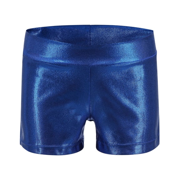 Odeerbi 2-7 Años Niños Niñas Metálico Brillante Brillante Baile Pantalones Cortos Deportivos Casual Color Sólido Estampado Caliente Baile Práctica Ropa