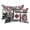 Red, Black, White, variant on Southwest Outdoor Pillows for Chaise Lounge Chair Waterproof Lumbar Pillows with Insert&Adjustable Elastic Strap Beach Headrest Pillow Farmhouse Sun Maple Leaves Ethnic Motifs Pool Pillow 12"x20"