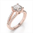 thumbnail image 2 of 2.32 Ct Brilliant Round Cut Diamond Bridal Rings For Her Solid 14K Rose Gold, 2 of 2
