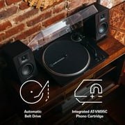 Audio-Technica AT-LP70X-BZ Fully Automatic Belt-Drive Turntable, Black/Bronze with 2 YR CPS Enhanced Protection Pack