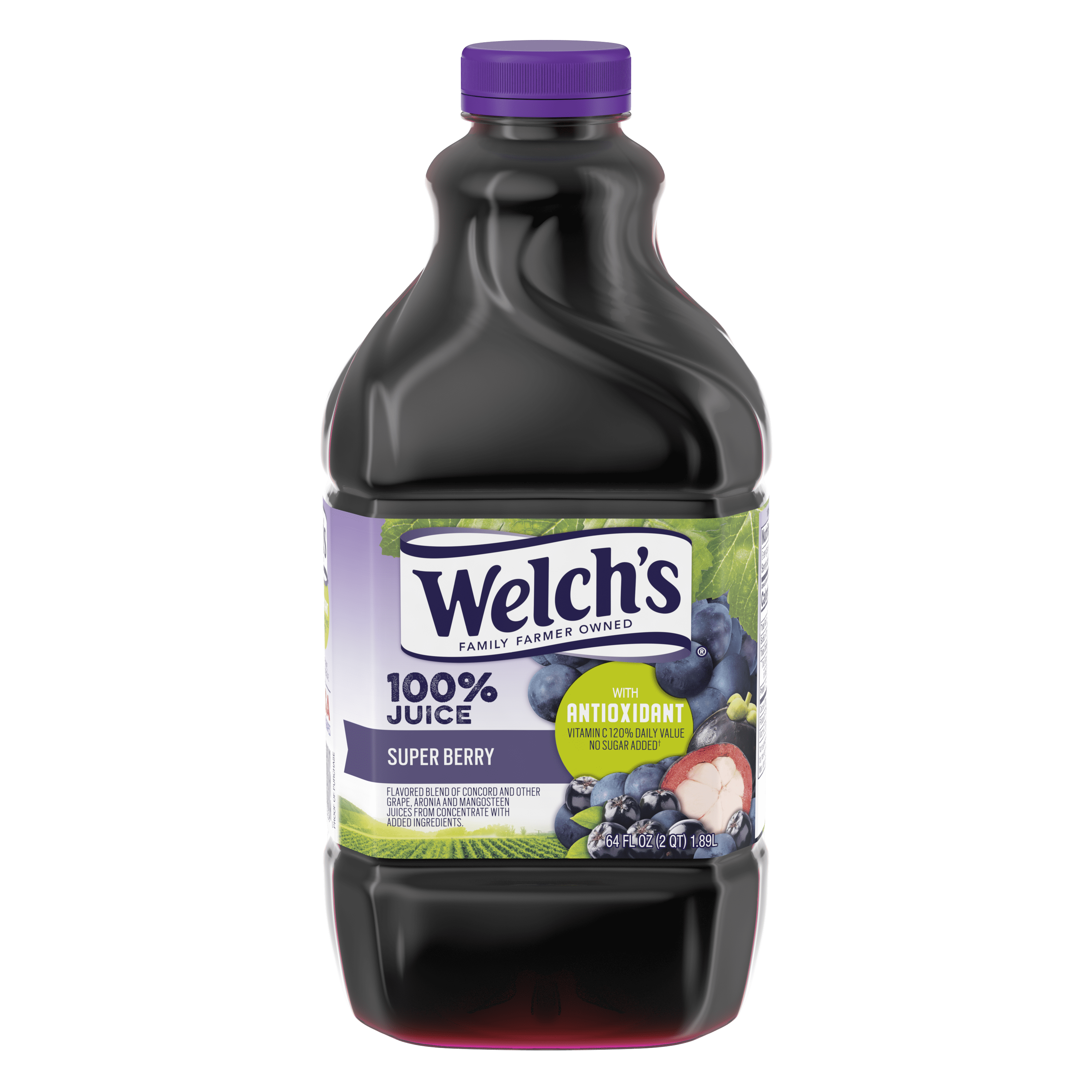 Welch's 100 Juice with Antioxidant, Super Berry, 64 fl oz Bottle