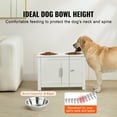 thumbnail image 6 of KFFKFF Pet Dining Area with Dual Metal Dishes, Raised Canine Feeding System with Cabinet, Food and Toy Storage Unit for Pets, Contemporary Design for Dogs, 6 of 9