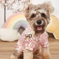 thumbnail image 3 of Pet Summer T-Shirts Hawaii Style Floral Dog Shirt Hawaiian Printed Pet T-Shirts Breathable Cool Clothes Beach Seaside Puppy Shirt Sweatshirt for Small Puppy,Pink L, 3 of 7