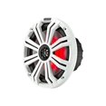 thumbnail image 2 of Kicker 45KM84L Haut-Parleurs Coaxials Marins 8 Pouces, Grilles Noires et Blanches, Lumières LED Rouges, 4-Ohm, 300 Watts Max, Paire, 2 of 4