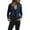 Blue-4, variant on Women's Moto Biker Jacket Punk Fashion Relaxed Fit Zip Up Long Sleeve Short Coat Lapel Collar Streetwear Jackets