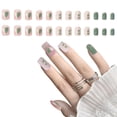 thumbnail image 1 of purple Prensa corta en uñas acrílicas cuadradas uñas postizas francesas cobertura completa uñas postizas desnudas para mujeres y niñas 24 Uds, 1 of 5