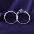 thumbnail image 3 of AFFY 2.25CT Round White Cubic Zirconia Wedding Bridal Ring Set 14K White Gold over Silver-6, 3 of 5