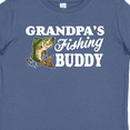 thumbnail image 4 of Inktastic Grandpa's Fishing Buddy with White Text Boys Baby T-Shirt, 4 of 5
