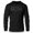 Black on Black, variant on GYMISH Shock The World Lightweight Long Sleeve Hooded T-Shirt for Men – Motivational Gym Hoodie, Black on Black, Small
