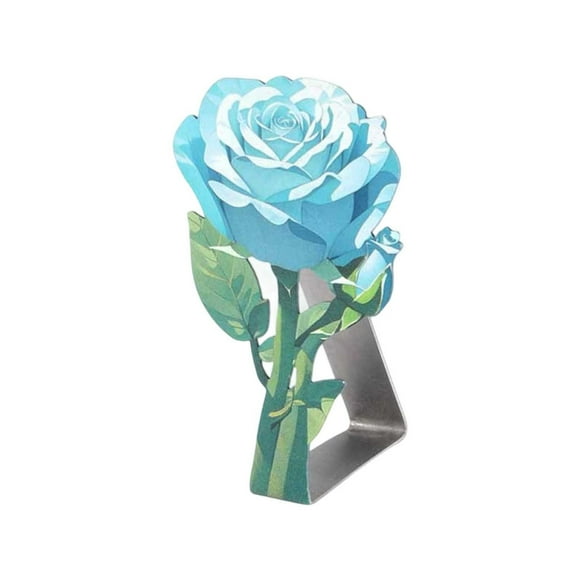 Fixing Clip Stainless Steel Tablecloth Holders with Rose Design Heavy Duty Windproof for Kitchen Indoor Camping Picnic Wedding