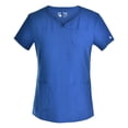 thumbnail image 2 of Stretch Women Nursing Scrubs Set - Pandamed Curved Notch Neck Doctor Slim Scrubs Medical Uniforms Top and Pants JYC302 ROYAL M, 2 of 6