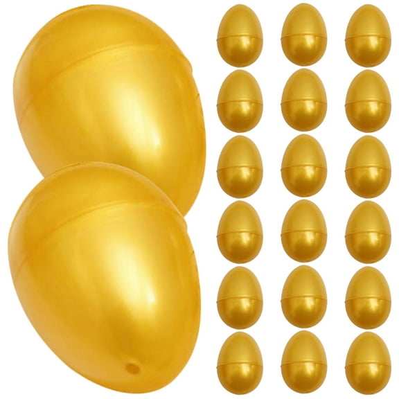 24pcs Creative Golden Eggs Toy Candy Wrapping Egg Refillable Eggs Ornaments Party Favors Lottery Egg