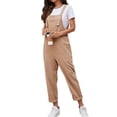 thumbnail image 3 of Coduop Women Sleeveless Bodysuit Jumpsuit Adjustable Strap Linen Overalls Bib Long Playsuit, 3 of 6