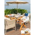 thumbnail image 4 of Outdoor Tablecloth with Umbrella Hole and Zipper, Fall Pumpkins Rectangle Table Cloth 60x120 Inch Waterproof Tablecloth, Thanksgiving Gnomes Autumn Maple Country Rustic Picnic Table Cover for Patio, 4 of 7