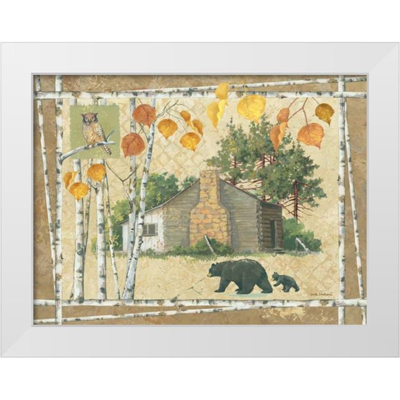 Phillips, Anita 18x15 White Modern Wood Framed Museum Art Print Titled - Bear Cabin