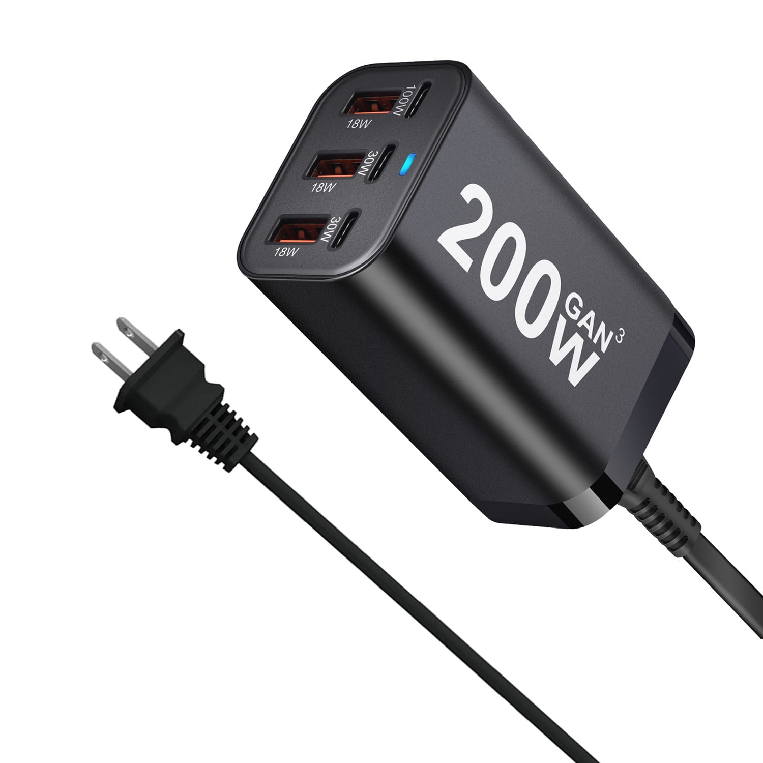 USB C Fast 200W 6-Port Charging Fast Charger Power Adapter ,Fast Charging Devices