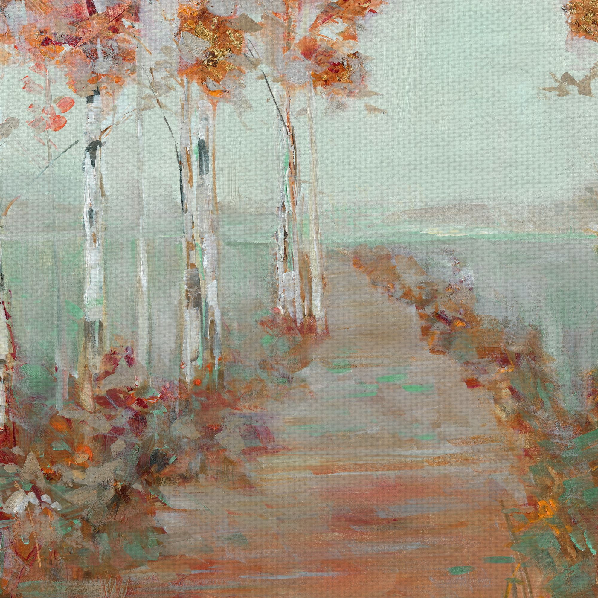 Fine Art Canvas Isle Causeway Autumn Forest by Sally Swatland Canvas Art Print