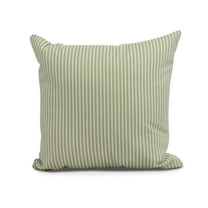 Simply Daisy, 18" x 18" Ticking Stripe Outdoor Pillow, Green