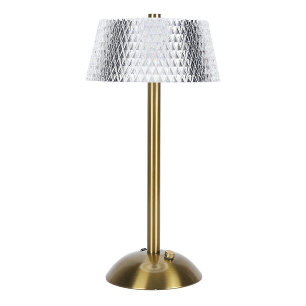 Lámpara De Mesa De Diamante Recargable, Exquisita Lámpara De Mesa De Cristal Regulable Con 3 Colores Que Cambian Con Pilas Decorativas Para Mesa De Comedor