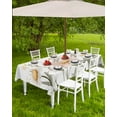 thumbnail image 4 of Fsddascl Daisy Botanical Outdoor Tablecloth - 60x120 Inch Rectangle Dining Table Cover, Pastoral Farmhouse Floral Waterproof Outdoor Table Cloth with Umbrella Hole & Zipper for Picnic/Patio/Party, 4 of 7