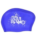 thumbnail image 1 of Gorro de silicona para piscina, natación larga, adultos, mujeres, gorro de natación, 1 of 1