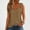 01 Khaki, variant on Spring Tops for Women Scoop Neck O Ring Shoulder Tank Tops Casual Sleeveless Button Front T Shirt Blouse