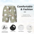 thumbnail image 6 of Picia Funny Chicken pattern Mens Swim Trunks with Compression Liner Stretch Beach Shorts Quick Dry with Zipper Pockets No-Chafing Board Shorts-Large, 6 of 9