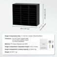 thumbnail image 5 of KFFKFF Wooden Document Storage Box Adjustable File Sorter 24 Compartments Black, 5 of 9