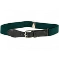 thumbnail image 1 of Kids Elastic Adjustable Belt with Leather Closure - Hunter Green, 1 of 4