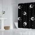 thumbnail image 3 of Gothic Shower Curtain Set - Dark Celestial Moon & Star Print, Mystical Cosmic Bath Decor, Waterproof Polyester 72"x84", Goth Aesthetic Gift, 3 of 5