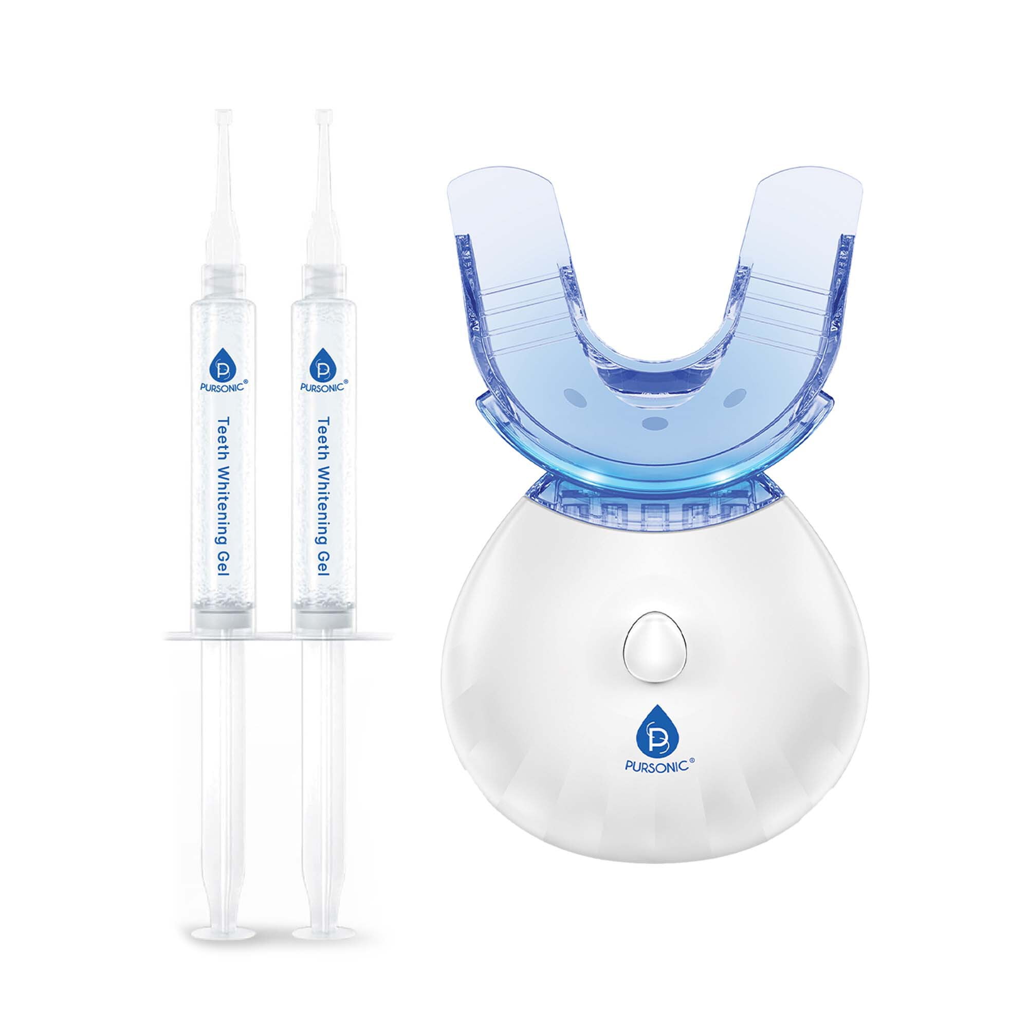 LED Teeth Whitening Kit with Light Accelerator, Enamel-Safe Whitening Gel, At-Home Dental Whitening System, Removes Coffee, Wine, Tea & Smoking Stains