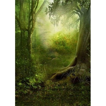 ABPHOTO 5x7ft Photography Backdrop Deep tropical jungles Fairytale Forest Landscape Backdrops for Photo Shoots Lovers Party Game Adult Kids Baby