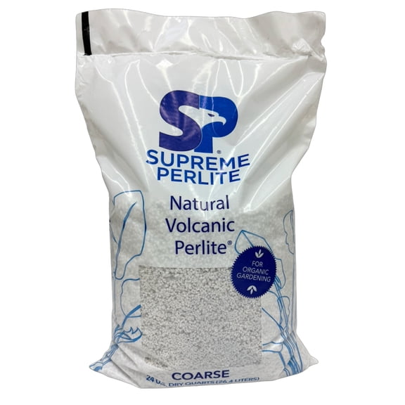 Supreme Perlite Coarse Horticultural Perlite for Potting Soil Mixes, 24 Quart Bag