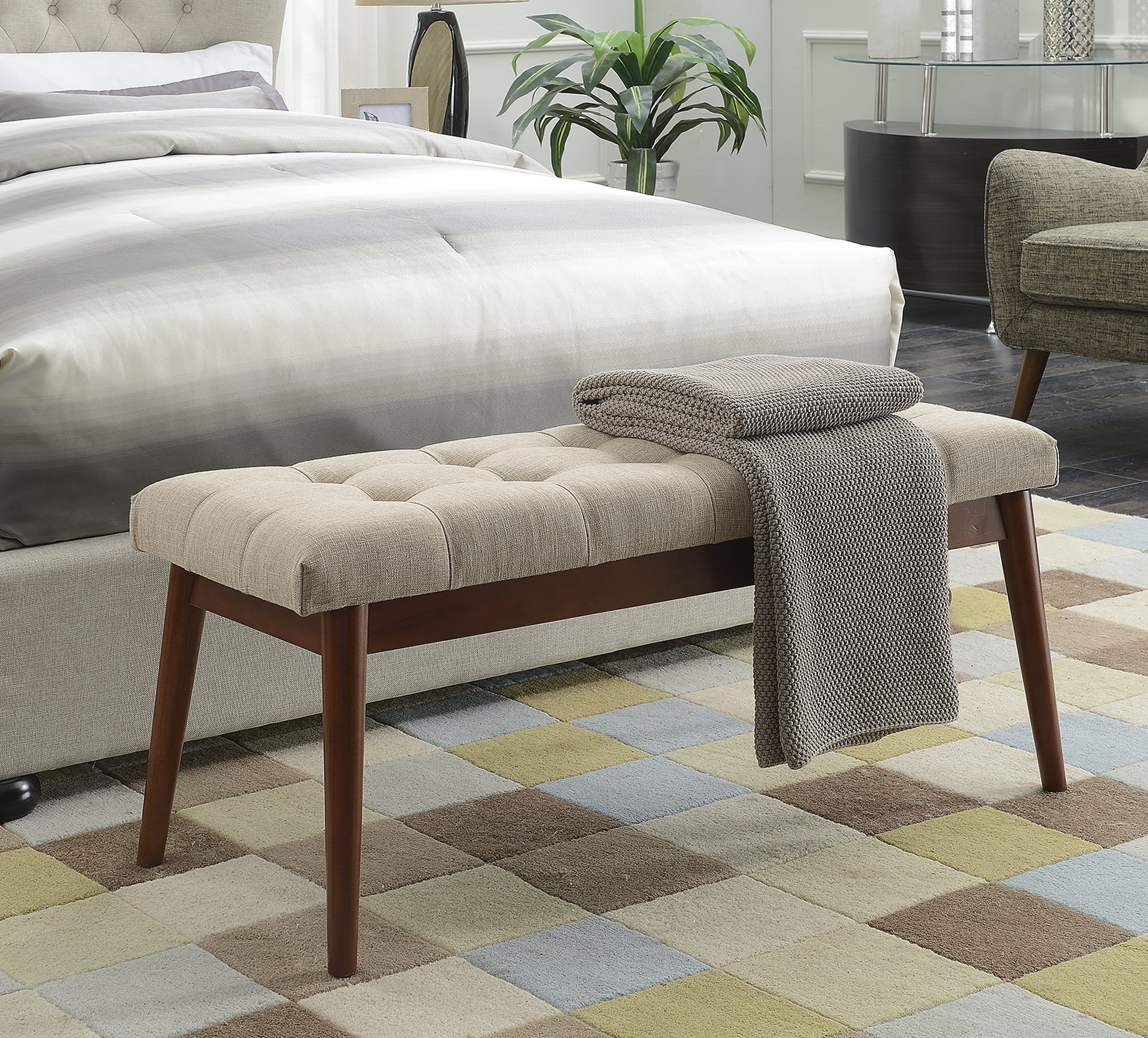 Convenience Concepts Van Dyke Mid Century Bench